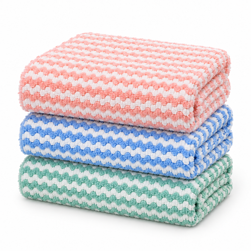 Wave-Weave Reusable Microfiber Cleaning Cloths