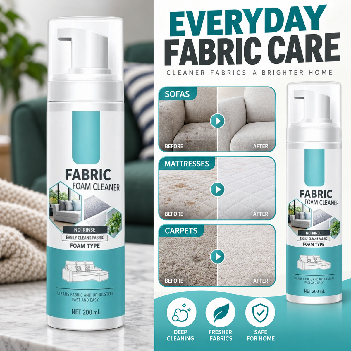 No-Rinse Fabric & Carpet Spot-Cleaning Foam | 200 mL