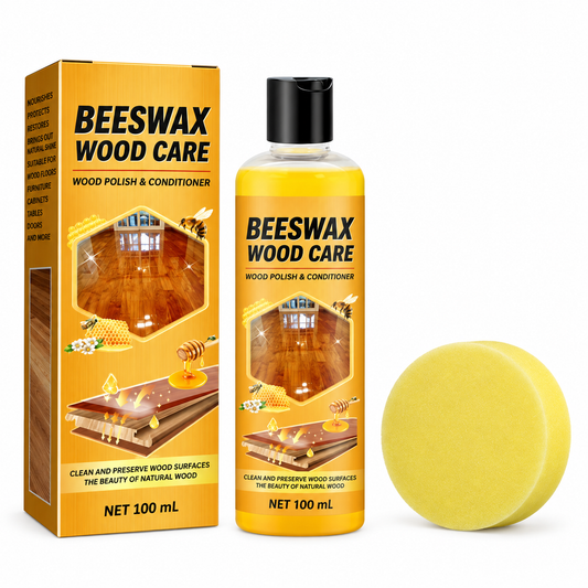 Wood polish and conditioner kit with original package pattern and no logo
