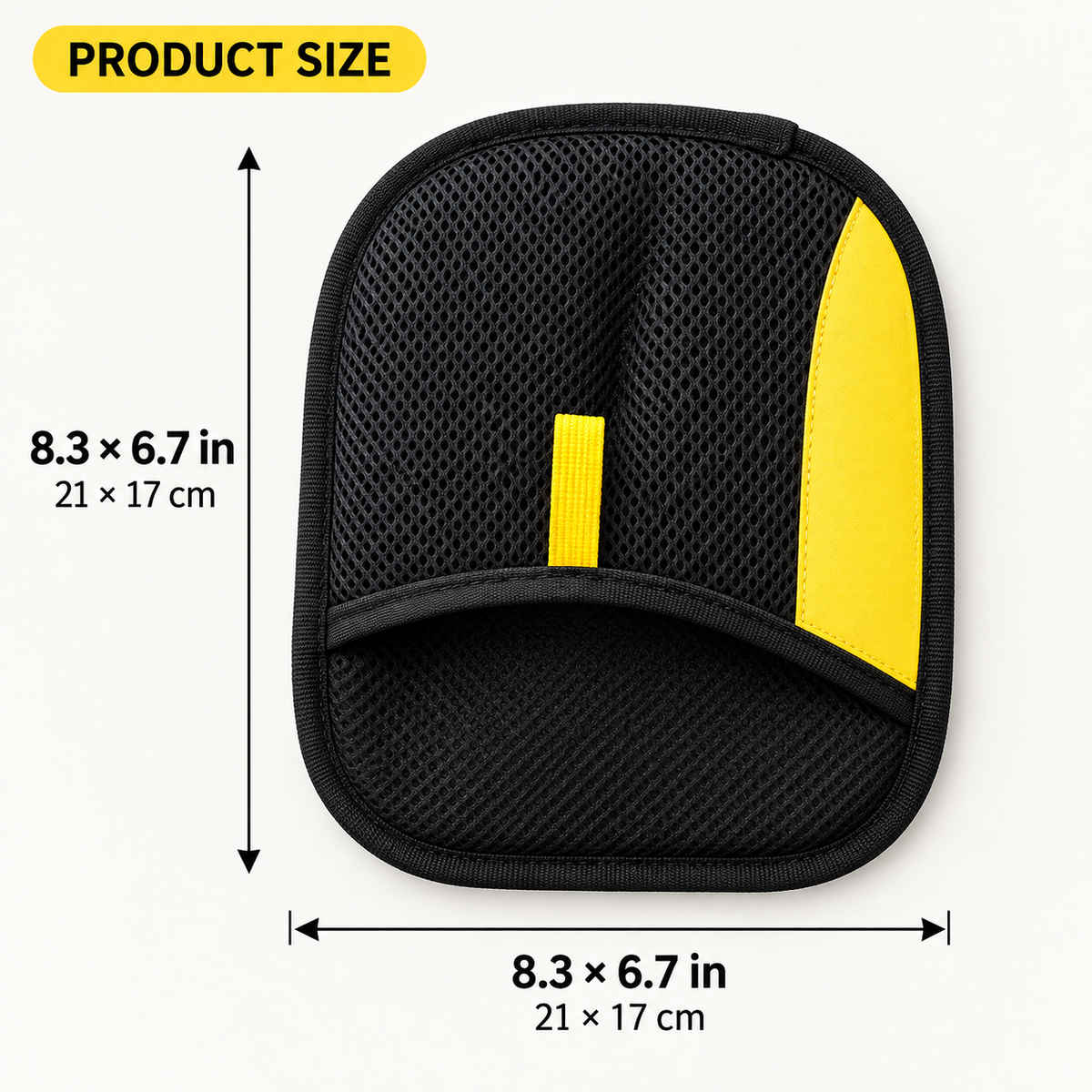 Pet hair removal glove dimensions 21 by 17 centimeters