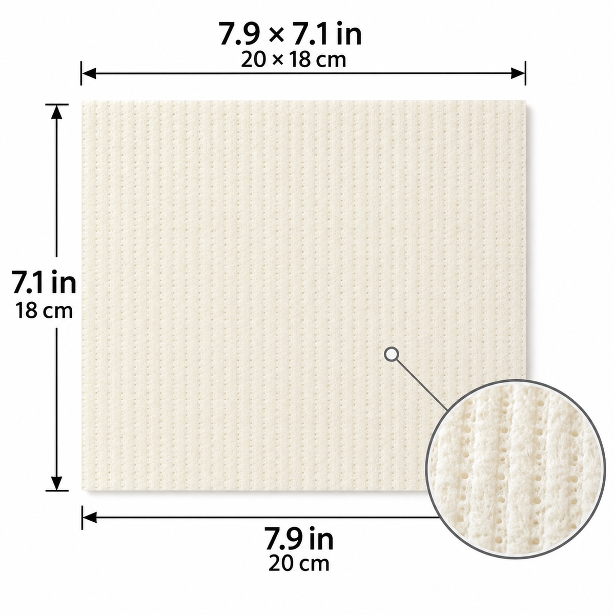 Cellulose kitchen cloth dimensions 20 by 18 centimeters